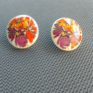 Costume flower earings